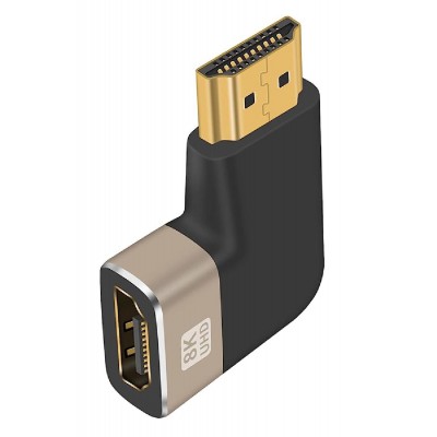 POWERTECH αντάπτορας HDMI 2.1 CAB-H160, 8K/60Hz, γωνιακός, μαύρος POWERTECH αντάπτορας HDMI 2.1 CAB-H160, 8K/60Hz, γωνιακός, μαύρος