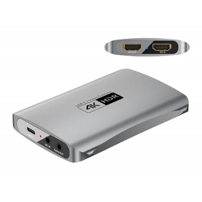 POWERTECH HDMI video capture CAB-H166, USB-C, 4K/60Hz, γκρι POWERTECH HDMI video capture CAB-H166, USB-C, 4K/60Hz, γκρι