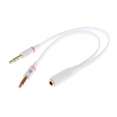 POWERTECH αντάπτορας 2x 3.5mm σε 3.5mm θηλυκό CAB-J048, 0.2m, λευκό POWERTECH αντάπτορας 2x 3.5mm σε 3.5mm θηλυκό CAB-J048, 0.2m, λευκό