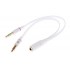 POWERTECH αντάπτορας 2x 3.5mm σε 3.5mm θηλυκό CAB-J048, 0.2m, λευκό
