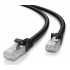 POWERTECH καλώδιο U/UTP Cat 5e CAB-N196, CCA 26AWG 0.4mm, 0.5m, μαύρο