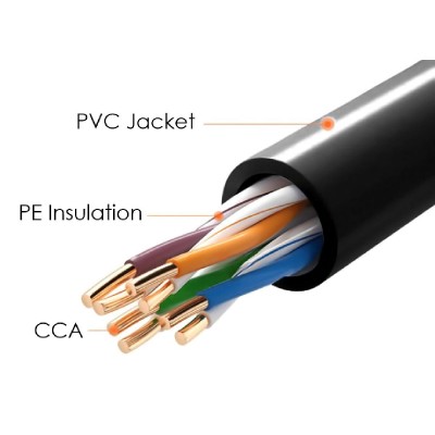 POWERTECH καλώδιο U/UTP Cat 5e CAB-N290, CCA 26AWG, PVC, 305m, μαύρο POWERTECH καλώδιο U/UTP Cat 5e CAB-N290, CCA 26AWG, PVC, 305m, μαύρο