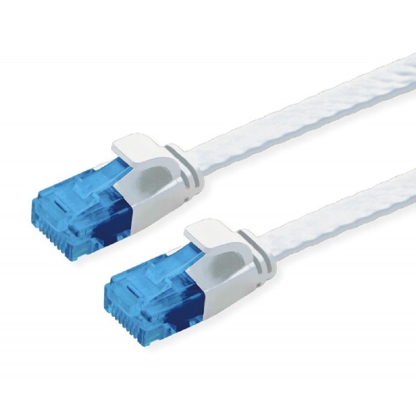 POWERTECH καλώδιο δικτύου CAB-N332, flat, Cat 6a U/UTP, 1m, λευκό POWERTECH καλώδιο δικτύου CAB-N332, flat, Cat 6a U/UTP, 1m, λευκό
