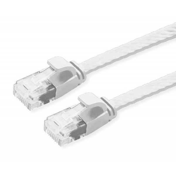 POWERTECH καλώδιο δικτύου CAB-N336, flat, Cat 6a U/UTP, 50cm, λευκό POWERTECH καλώδιο δικτύου CAB-N336, flat, Cat 6a U/UTP, 50cm, λευκό