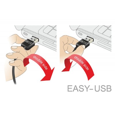 POWERTECH Καλώδιο USB σε USB Micro-B CAB-U136, 90°, Dual Easy USB, 0.5m POWERTECH Καλώδιο USB σε USB Micro-B CAB-U136, 90°, Dual Easy USB, 0.5m