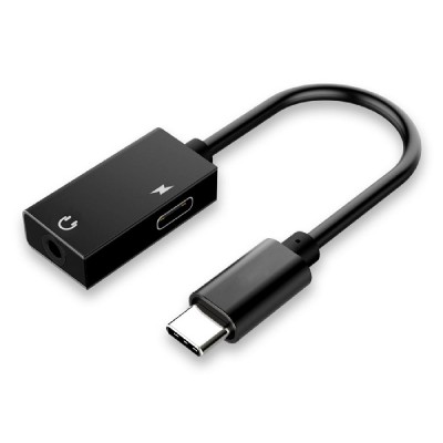 POWERTECH καλώδιο USB Type-C σε USB Type-C/3.5mm CAB-UC053, 0.11m, μαύρο POWERTECH καλώδιο USB Type-C σε USB Type-C/3.5mm CAB-UC053, 0.11m, μαύρο