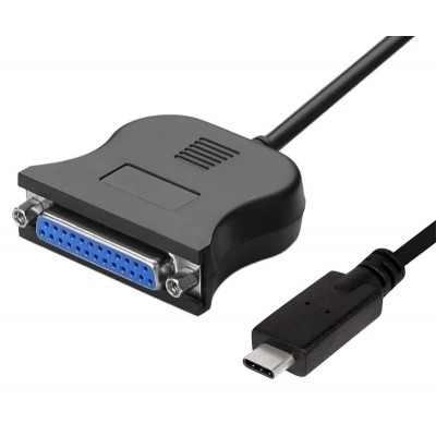 POWERTECH καλώδιο USB-C σε παράλληλη DB25 CAB-UC062, 1.8m, μαύρο POWERTECH καλώδιο USB-C σε παράλληλη DB25 CAB-UC062, 1.8m, μαύρο
