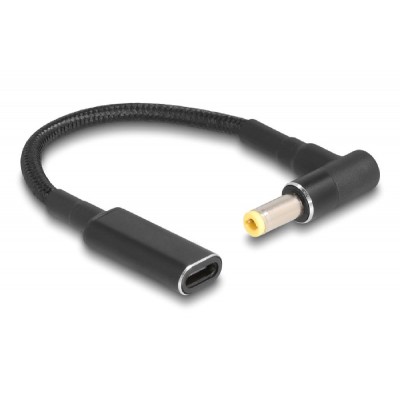 POWERTECH καλώδιο τροφοδοσίας CAB-UC068, USB-C σε 5.5x2.5mm, 15cm, μαύρο POWERTECH καλώδιο τροφοδοσίας CAB-UC068, USB-C σε 5.5x2.5mm, 15cm, μαύρο