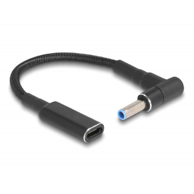 POWERTECH καλώδιο τροφοδοσίας CAB-UC075, USB-C σε HP 4.5x3.0mm, μαύρο POWERTECH καλώδιο τροφοδοσίας CAB-UC075, USB-C σε HP 4.5x3.0mm, μαύρο