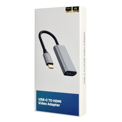 POWERTECH αντάπτορας USB-C σε HDMI CAB-UC086, 4K/60Hz, γκρι POWERTECH αντάπτορας USB-C σε HDMI CAB-UC086, 4K/60Hz, γκρι