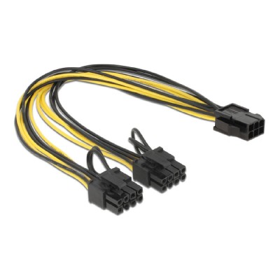 POWERTECH καλώδιο PCIe 6pin σε 2x 8pin CAB-W044, 30cm POWERTECH καλώδιο PCIe 6pin σε 2x 8pin CAB-W044, 30cm