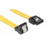 POWERTECH καλώδιο SATA CAB-W046, γωνιακό 90°, 6 Gb/s, 0.70m, κίτρινο