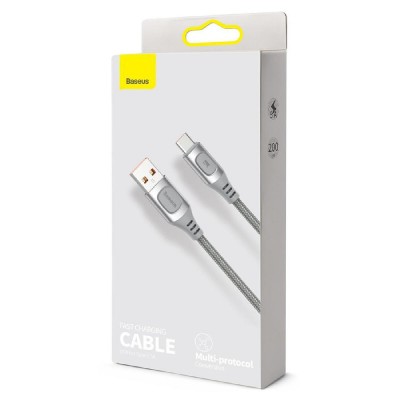 BASEUS καλώδιο USB σε USB Type-C CATSS-B0S, 5A, 2m, γκρι BASEUS καλώδιο USB σε USB Type-C CATSS-B0S, 5A, 2m, γκρι