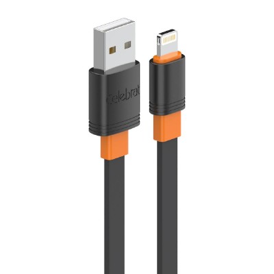CELEBRAT καλώδιο Lightning σε USB CB-33L, flat, 2.4A, 1m, μαύρο CELEBRAT καλώδιο Lightning σε USB CB-33L, flat, 2.4A, 1m, μαύρο