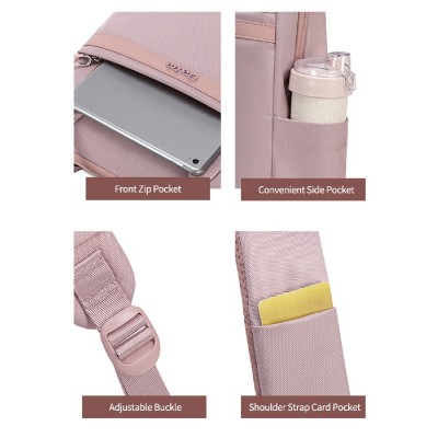 CHANTRIA γυναικεία τσάντα πλάτης CB00639 με θήκη laptop 14", 12.5L, χακί CHANTRIA γυναικεία τσάντα πλάτης CB00639 με θήκη laptop 14", 12.5L, χακί