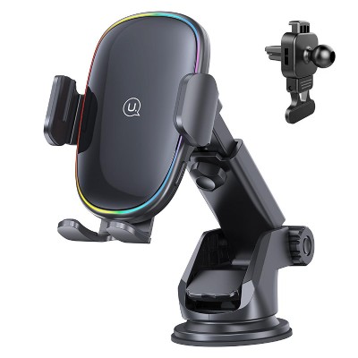 USAMS ασύρματος φορτιστής & βάση αυτοκινήτου US-CD187, 15W, μαύρος USAMS ασύρματος φορτιστής & βάση αυτοκινήτου US-CD187, 15W, μαύρος