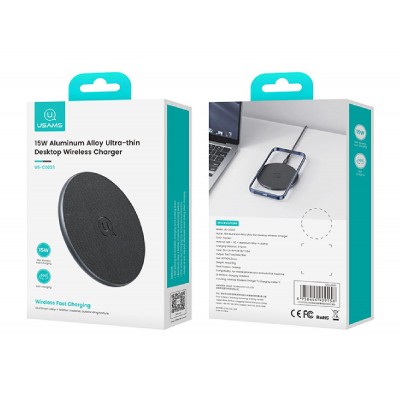 USAMS ασύρματος φορτιστής US-CD223, 15W, μαύρος USAMS ασύρματος φορτιστής US-CD223, 15W, μαύρος