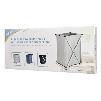 Καλάθι απλύτων CLN-004 με 1 σάκο, υφασμάτινο, 60x38x35mm, γκρι Καλάθι απλύτων CLN-004 με 1 σάκο, υφασμάτινο, 60x38x35mm, γκρι