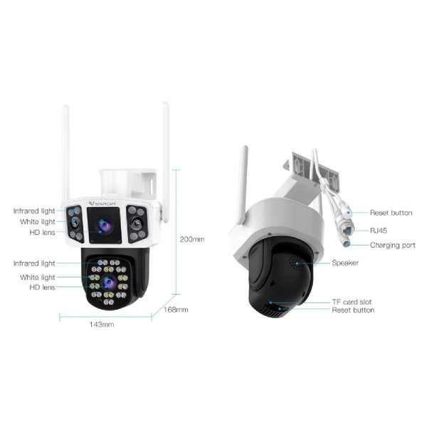 VSTARCAM smart κάμερα CS667DR, dual lens, 3MP, WiFi, SD, PTZ, IP66 VSTARCAM smart κάμερα CS667DR, dual lens, 3MP, WiFi, SD, PTZ, IP66