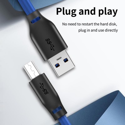 CABLETIME καλώδιο USB σε USB Type B CT-C160-U3-AMBM, 5Gbps, 1m, μπλε CABLETIME καλώδιο USB σε USB Type B CT-C160-U3-AMBM, 5Gbps, 1m, μπλε