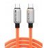 CABLETIME καλώδιο USB-C CT-CM240-ZSO2, 240W, 480Mbps, 2m, πορτοκαλί
