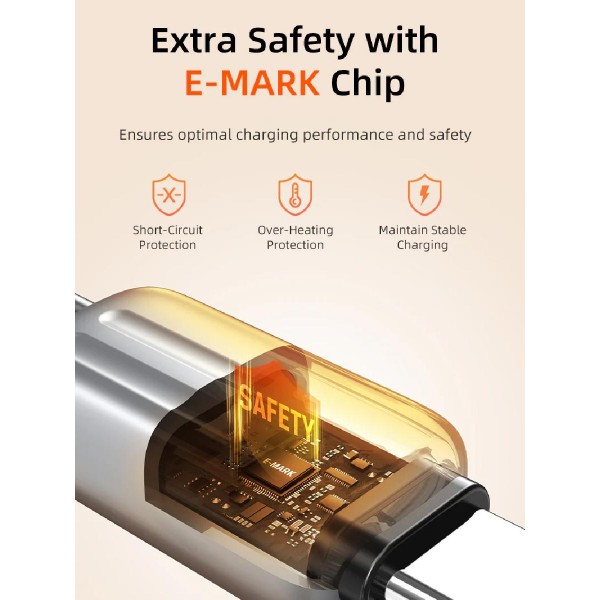 CABLETIME καλώδιο USB-C CT-CM240-ZSO2, 240W, 480Mbps, 2m, πορτοκαλί CABLETIME καλώδιο USB-C CT-CM240-ZSO2, 240W, 480Mbps, 2m, πορτοκαλί