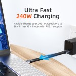 CABLETIME καλώδιο USB-C CT-FU4-AG, flat, 240W, 40Gbps, 8K/60Hz, USB4, 0.15m, μαύρο CABLETIME καλώδιο USB-C CT-FU4-AG, flat, 240W, 40Gbps, 8K/60Hz, USB4, 0.15m, μαύρο
