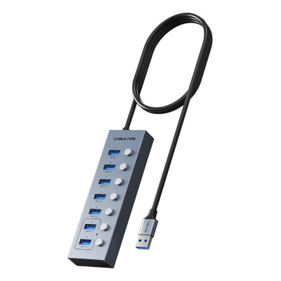 CABLETIME USB hub CT-HUBU7-AG, 7x θυρών, 5Gbps, USB σύνδεση, 1m, γκρι CABLETIME USB hub CT-HUBU7-AG, 7x θυρών, 5Gbps, USB σύνδεση, 1m, γκρι