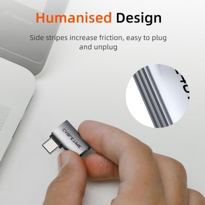 CABLETIME αντάπτορας USB-C CT-OTG41-AG, γωνιακός, USB4, 240W, 40Gbps, 8K, γκρι CABLETIME αντάπτορας USB-C CT-OTG41-AG, γωνιακός, USB4, 240W, 40Gbps, 8K, γκρι