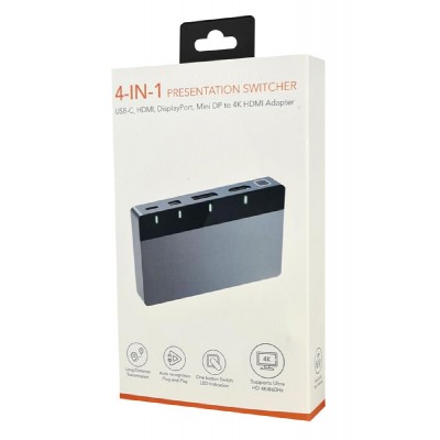 CABLETIME multi-port σε HDMI switch CT-PS41-GB1, 4 σε 1, 4K/60Hz, γκρι CABLETIME multi-port σε HDMI switch CT-PS41-GB1, 4 σε 1, 4K/60Hz, γκρι