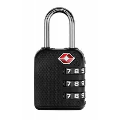 CTECH λουκέτο ασφαλείας συνδυασμού CTL-0007, 28mm, TSA, μεταλλικό, μαύρο CTECH λουκέτο ασφαλείας συνδυασμού CTL-0007, 28mm, TSA, μεταλλικό, μαύρο