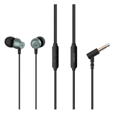 CELEBRAT earphones με μικρόφωνο D11, 3.5mm, 1.2m, μαύρα CELEBRAT earphones με μικρόφωνο D11, 3.5mm, 1.2m, μαύρα