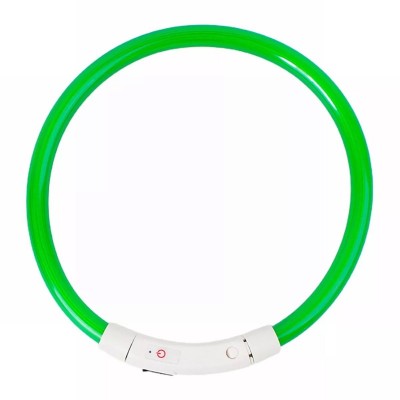 Περιλαίμιο σκύλου DA269 με LED φωτισμό, 70cm, επαναφορτιζόμενο, πράσινο Περιλαίμιο σκύλου DA269 με LED φωτισμό, 70cm, επαναφορτιζόμενο, πράσινο