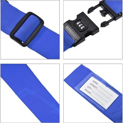 Ιμάντας βαλίτσας DA81 με λουκέτο συνδυασμού, ρυθμιζόμενος, 4m, μπλε Ιμάντας βαλίτσας DA81 με λουκέτο συνδυασμού, ρυθμιζόμενος, 4m, μπλε