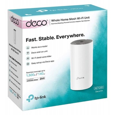 TP-LINK Home Mesh Wi-Fi System DECO E4, AC1200, Ver. 1.0 TP-LINK Home Mesh Wi-Fi System DECO E4, AC1200, Ver. 1.0