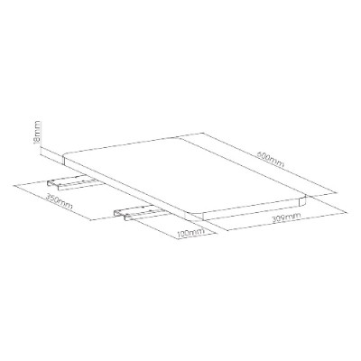 BRATECK ράφι γραφείου DET-4, ξύλινο, 600x409x30mm, 20kg, μαύρο BRATECK ράφι γραφείου DET-4, ξύλινο, 600x409x30mm, 20kg, μαύρο