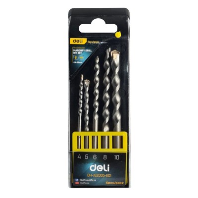 DELI σετ τρυπάνια DH-JGZ005-ED1 για μπετόν, 4-10mm, 5τμχ DELI σετ τρυπάνια DH-JGZ005-ED1 για μπετόν, 4-10mm, 5τμχ