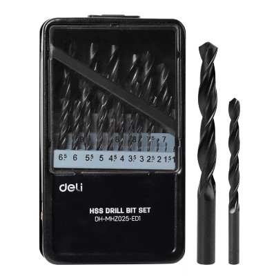 DELI σετ τρυπάνια DH-MHZ025-ED1 για σίδηρο HSS, 1-13mm, DIN 338, 25τμχ DELI σετ τρυπάνια DH-MHZ025-ED1 για σίδηρο HSS, 1-13mm, DIN 338, 25τμχ