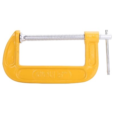 DELI σφιγκτήρας τύπου C DL-G205 με μέγιστο άνοιγμα 125mm, κίτρινος DELI σφιγκτήρας τύπου C DL-G205 με μέγιστο άνοιγμα 125mm, κίτρινος