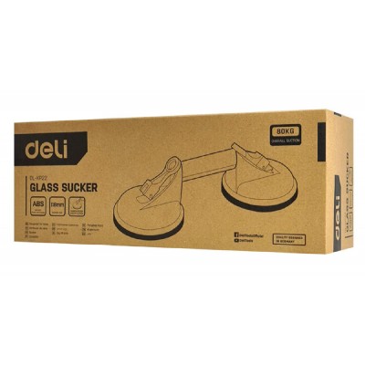 DELI βεντούζα τζαμιών DL-XP22, ικανότητα συγκράτησης 80kg, διπλή, 118mm DELI βεντούζα τζαμιών DL-XP22, ικανότητα συγκράτησης 80kg, διπλή, 118mm