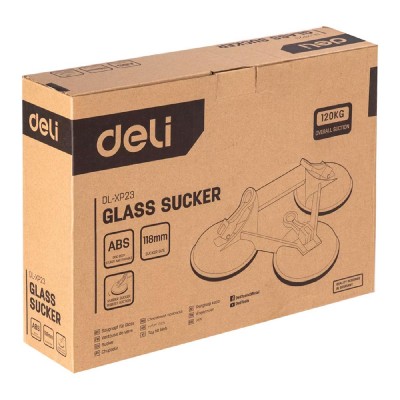 DELI βεντούζα τζαμιών DL-XP23 ικανότητα συγκράτησης 120kg, τριπλή, 118mm DELI βεντούζα τζαμιών DL-XP23 ικανότητα συγκράτησης 120kg, τριπλή, 118mm
