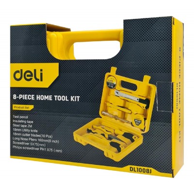DELI σετ εργαλείων DL1008J, με θήκη, 8τμχ DELI σετ εργαλείων DL1008J, με θήκη, 8τμχ