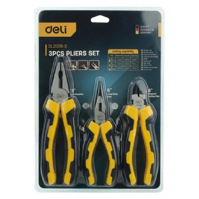 DELI σετ πένσες DL2008-3 με αντιολισθητικές λαβές, 20.5/17.5/17cm, 3τμχ DELI σετ πένσες DL2008-3 με αντιολισθητικές λαβές, 20.5/17.5/17cm, 3τμχ