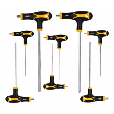 DELI σετ κλειδιά Allen DL233108, τύπου Ταφ, 2-10mm, Cr-V, 8τμχ DELI σετ κλειδιά Allen DL233108, τύπου Ταφ, 2-10mm, Cr-V, 8τμχ