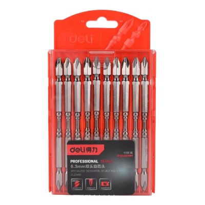 DELI μύτες κατσαβιδιού DL254110 για δράπανο, σταυρωτές, PH2x110mm, 10τμχ DELI μύτες κατσαβιδιού DL254110 για δράπανο, σταυρωτές, PH2x110mm, 10τμχ
