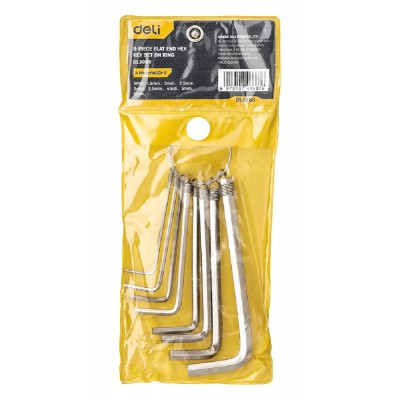DELI σετ κλειδιά Allen DL3080 σε σχήμα L, με κρίκο κλειδιών, 8τμχ DELI σετ κλειδιά Allen DL3080 σε σχήμα L, με κρίκο κλειδιών, 8τμχ