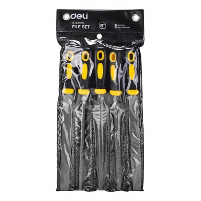 DELI σετ λίμες μετάλλου DL352085 με αντιολισθητική λαβή, 200mm, 5τμχ DELI σετ λίμες μετάλλου DL352085 με αντιολισθητική λαβή, 200mm, 5τμχ