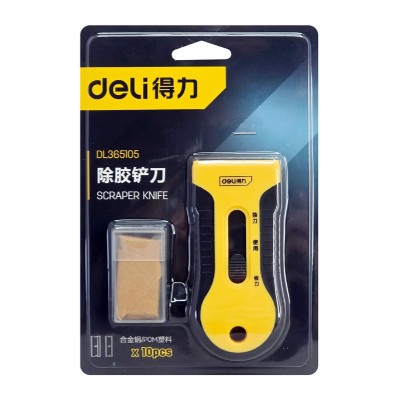 DELI εργαλείο αφαίρεσης κόλλας DL365105 για επισκευές κινητών, με 10x λεπίδες DELI εργαλείο αφαίρεσης κόλλας DL365105 για επισκευές κινητών, με 10x λεπίδες