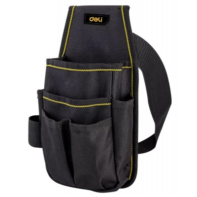 DELI εργαλειοθήκη μέσης DL430003 για εργαλεία χειρός, 25x12cm, μαύρη DELI εργαλειοθήκη μέσης DL430003 για εργαλεία χειρός, 25x12cm, μαύρη