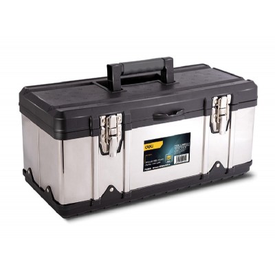 DELI εργαλειοθήκη 35716, μεταλλικό κούμπωμα, 40x18x18cm, ασημί DELI εργαλειοθήκη 35716, μεταλλικό κούμπωμα, 40x18x18cm, ασημί